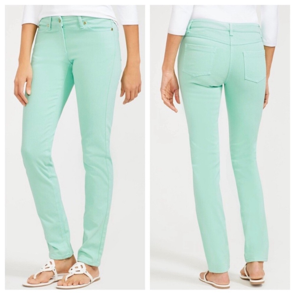 J.McLaughlin Lexi Jeans Womens 8 Peppermint Mint Green Slim Fit‎ Colored Denim
